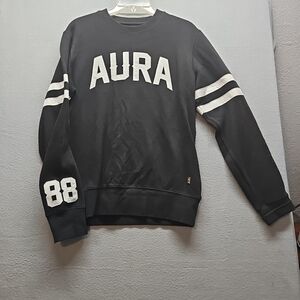 Aura Gold Black Hoodie Women Size S #88